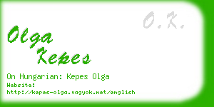 olga kepes business card